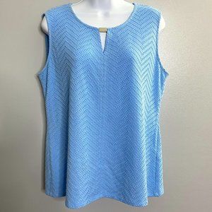 (CALVIN KLEIN) Light Blue Sleeveless Blouse -